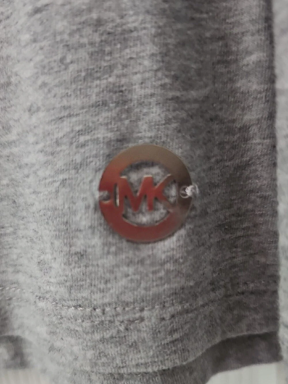 Michael Kors Gray Cold-Shoulder Tank Top